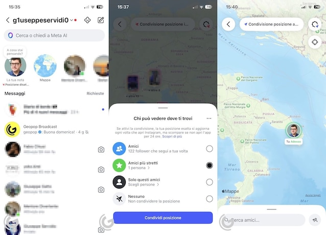 Come attivare funzione Mappa di Instagram.