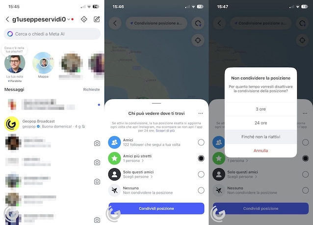 Come disattivare funzione Mappa di Instagram.