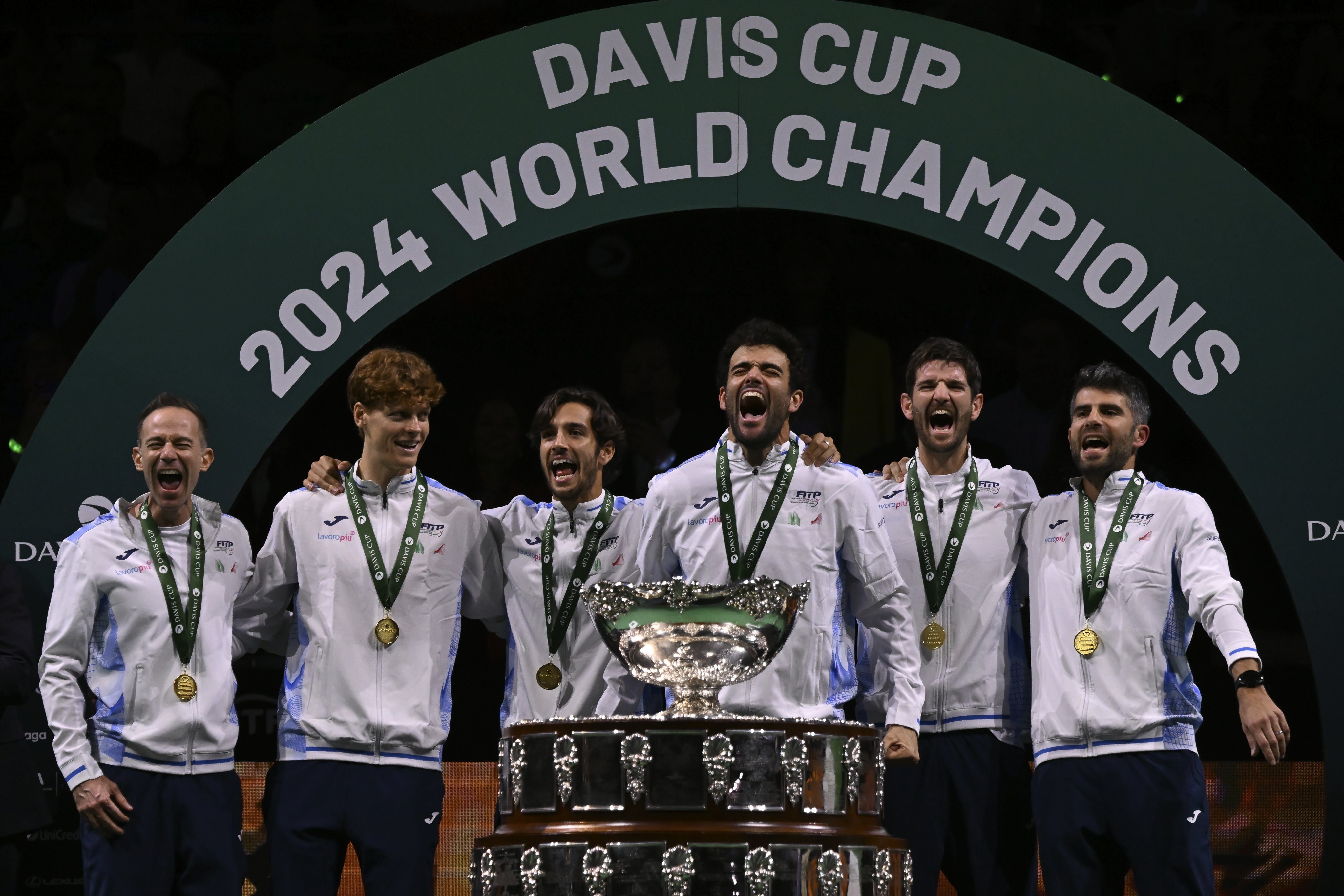 Il trionfo dell'Italia a Malaga nel 2024. Twitter Davis Cup/Federtennis