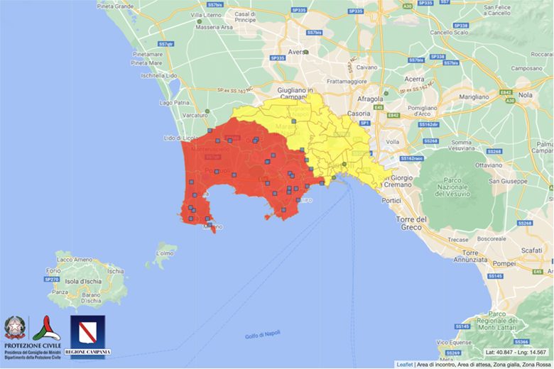 mappa campi flegrei