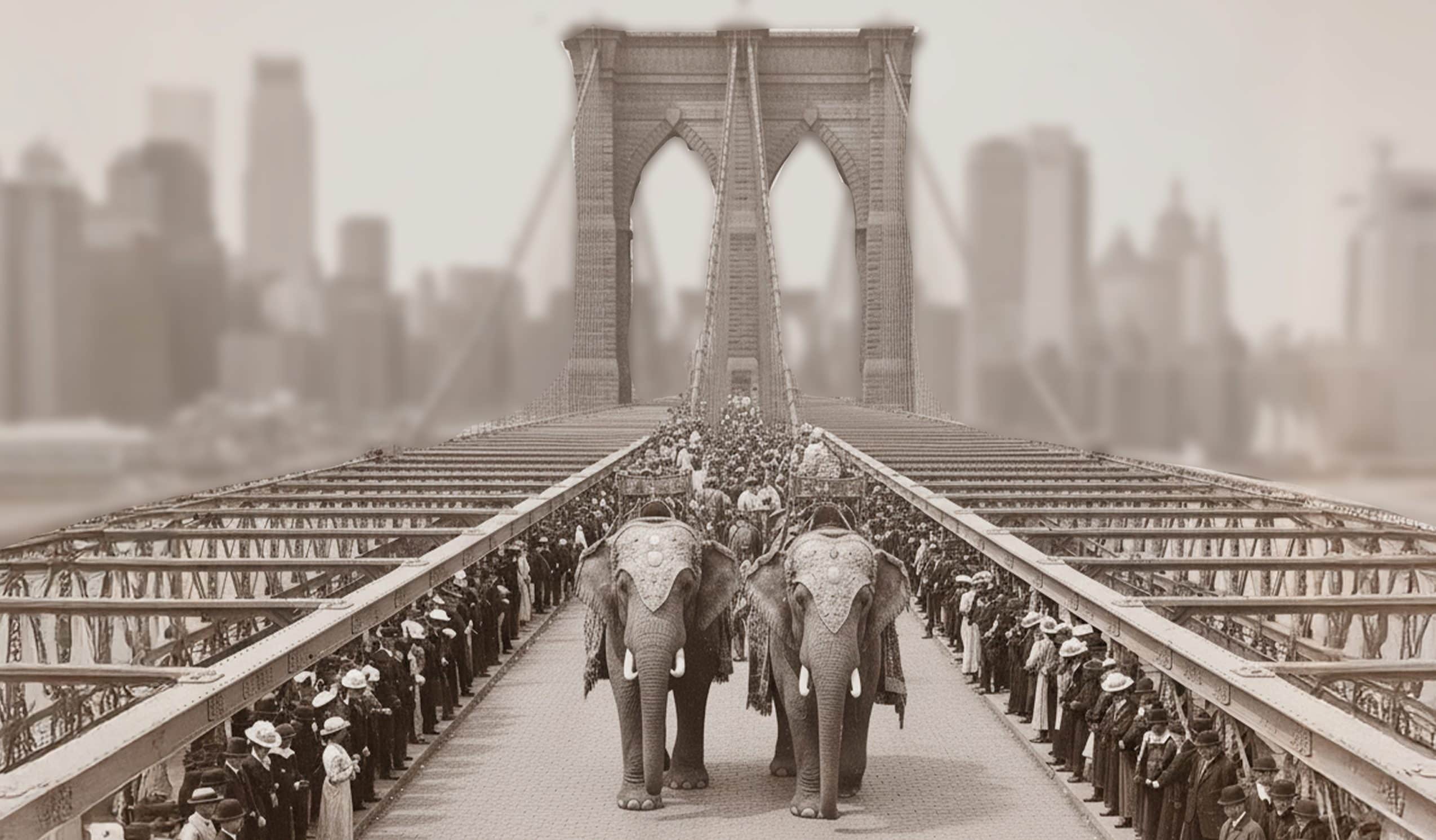  Perché il Ponte di Brooklyn nel 1884 è stato attraversato da 21 elefanti? Motiv 
