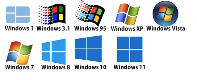 evoluzione logo windows