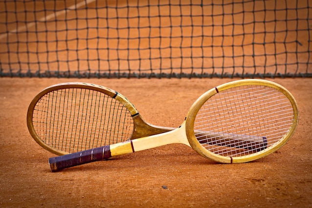 racchette tennis in legno