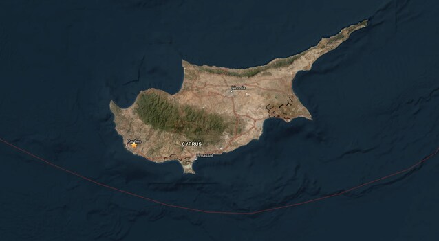 mappa epicentro terremoto cipro