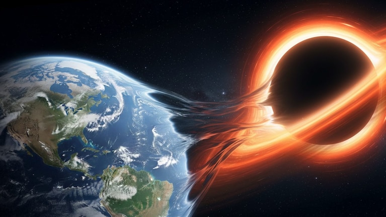 Cosa succederebbe se la Terra venisse inghiottita da un buco nero: riusciremmo a sopravvivere? La simulazione