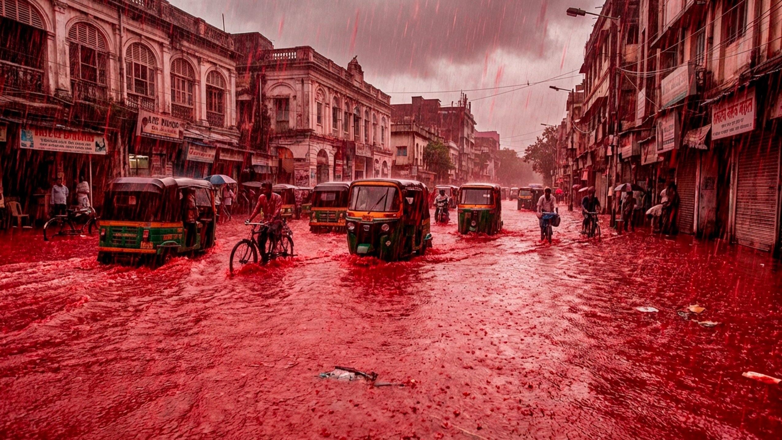 Lo strano fenomeno della pioggia rossa caduta a Kerala, in India: quali sono state le cause