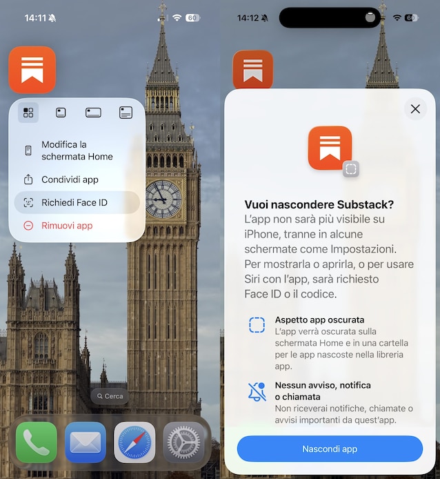 Come nascondere app su iPhone