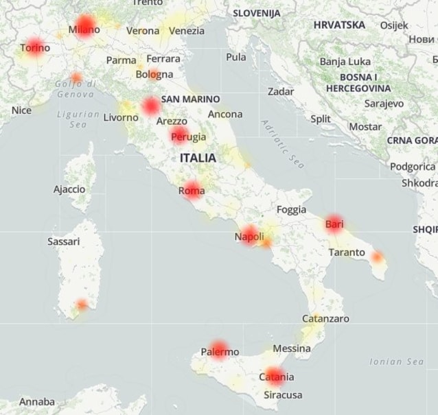 poste italiane down
