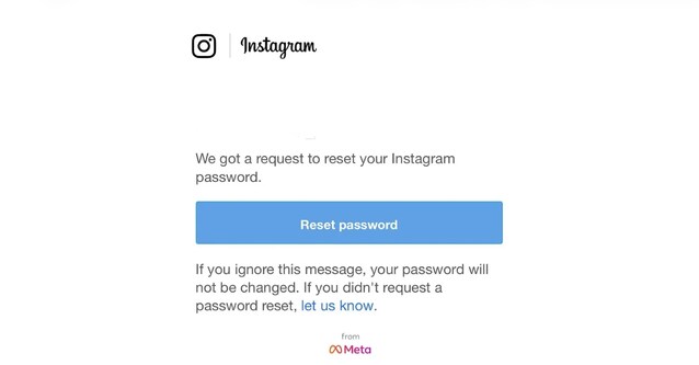 mail reset instagram