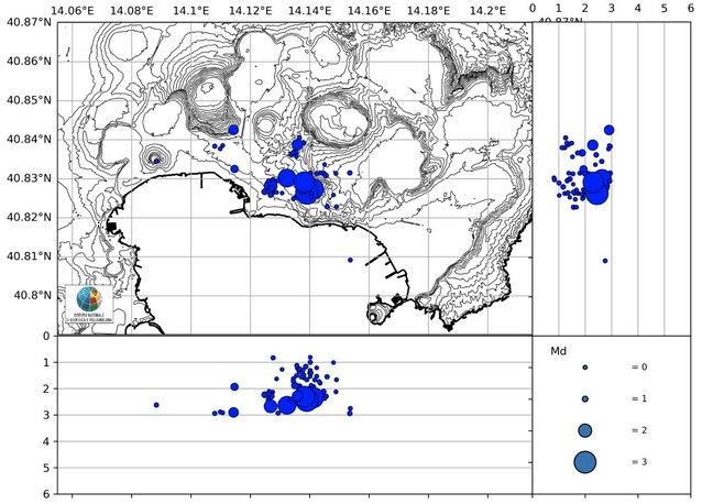mappa terremoti campi flegrei