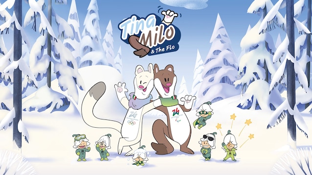 milo e tina mascotte olimpiadi