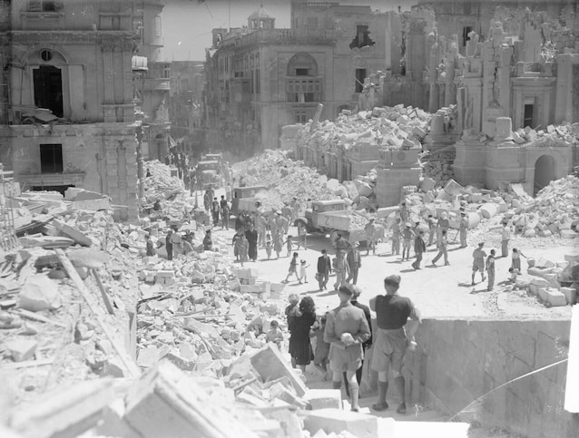 Bombardamenti su La Valletta nel 1942