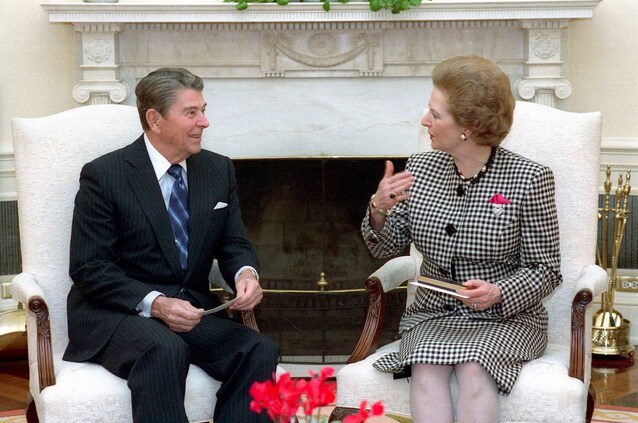 Con Reagan alla Casa Bianca (credit Wikimedia Commons)