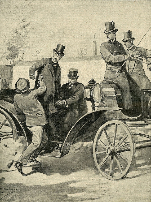 Illustrazione dell'attentato di Acciarito