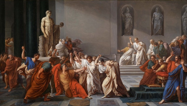 La morte di Cesare nel dipinto di Vincenzo Camuccini
