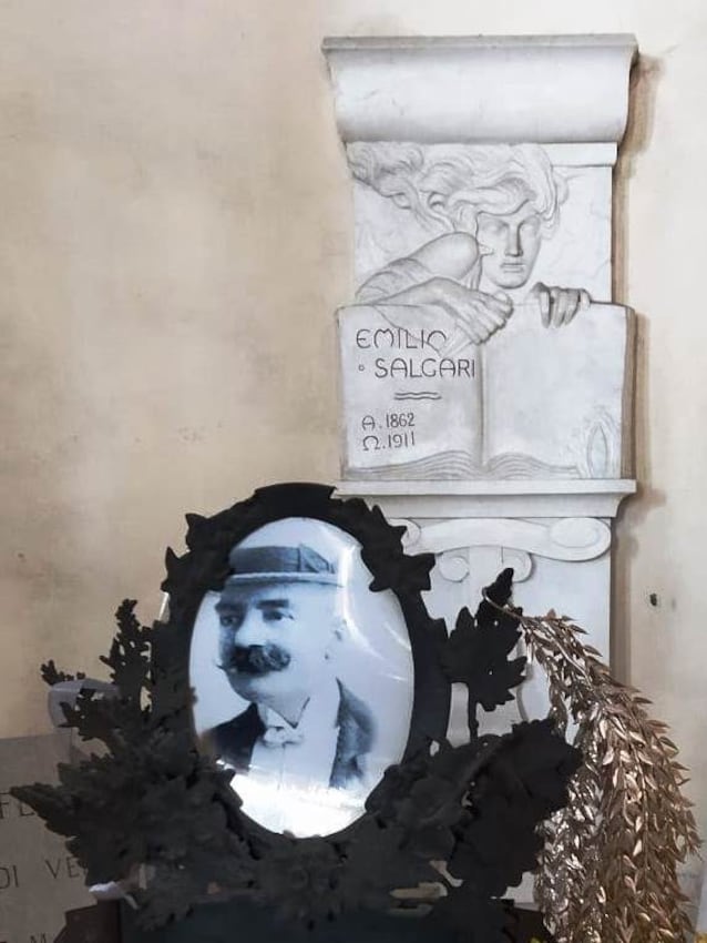 La tomba di Salgari a Verona