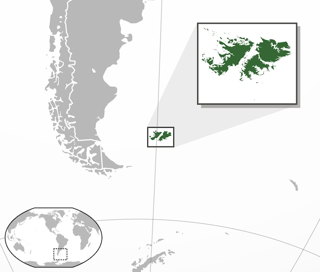 Le isole Falkland (Wikimedia Commons)