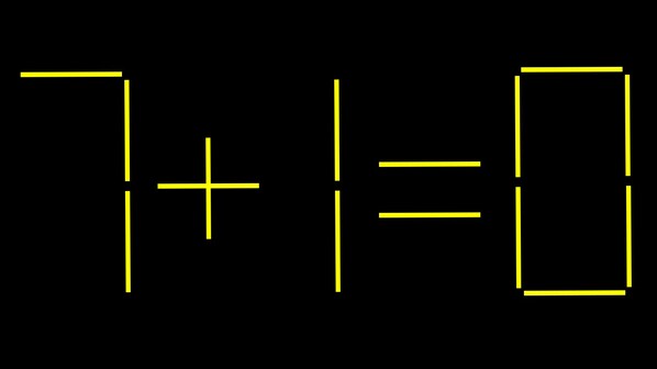 indovinello quazione 7 + 1 = 0