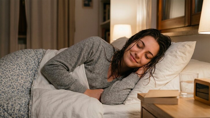 letto capelli bagnati