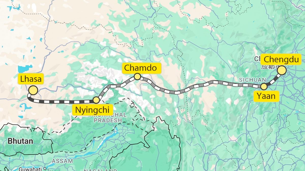 mappa tibet schichuan