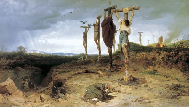 Crocifissione ai tempi dell'impero romano (F. Brokkikon, 1878)