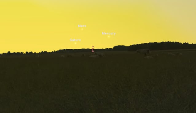 allineamento pianeti 18 aprile