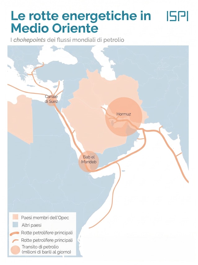 mappa chokepoints medio oriente ispi
