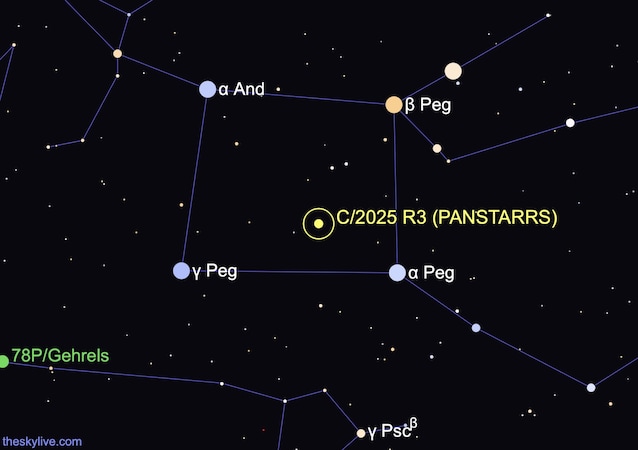posizione cometa panstarrs