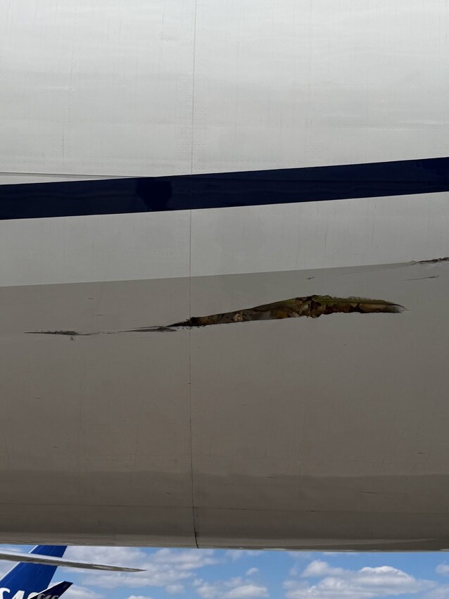fusoliera aereo incidente