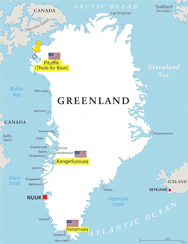 mappa basi usa groenlandia