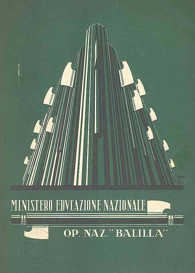 Opera Nazionale Balilla Ministero Educazione Nazionale - copertina di pagella di 1a elementare