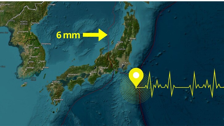 terremoto giappone 6 mm