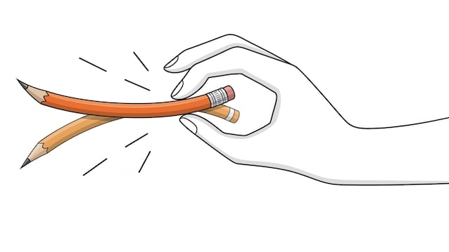 schema del rubber pencil illusion
