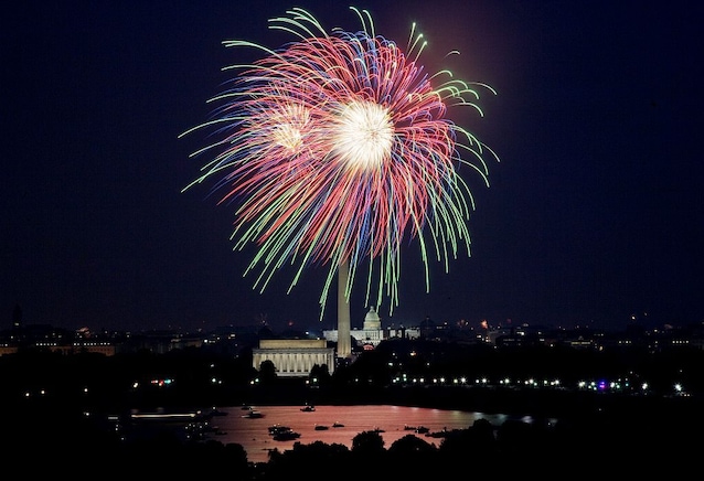 Fuochi d'artificio al National Mall di Washington (WIkimedia Commons)