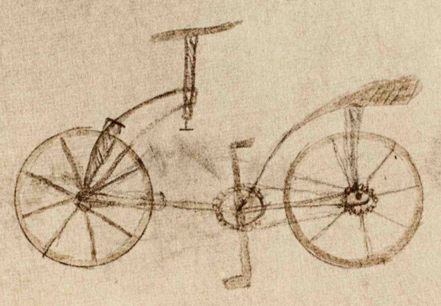 Il disegno del Codice atlantico (Wikimedia Commons)