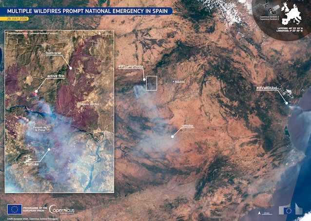 incendi spagna copernicus