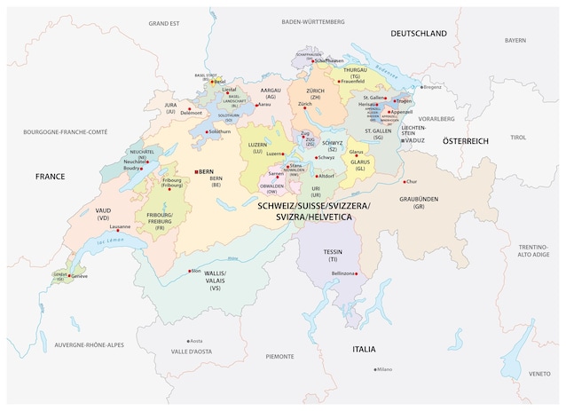 cartina svizzera