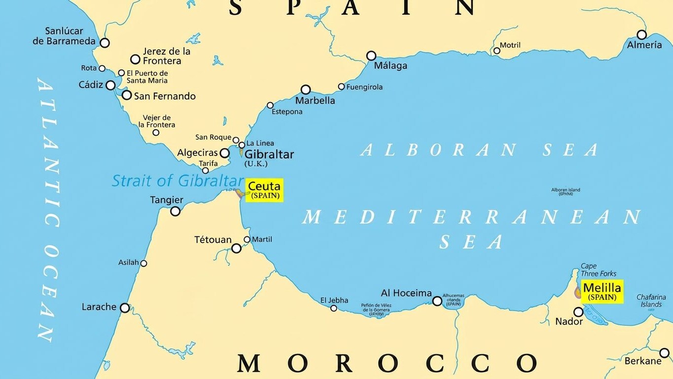 ceuta e melilla cartina