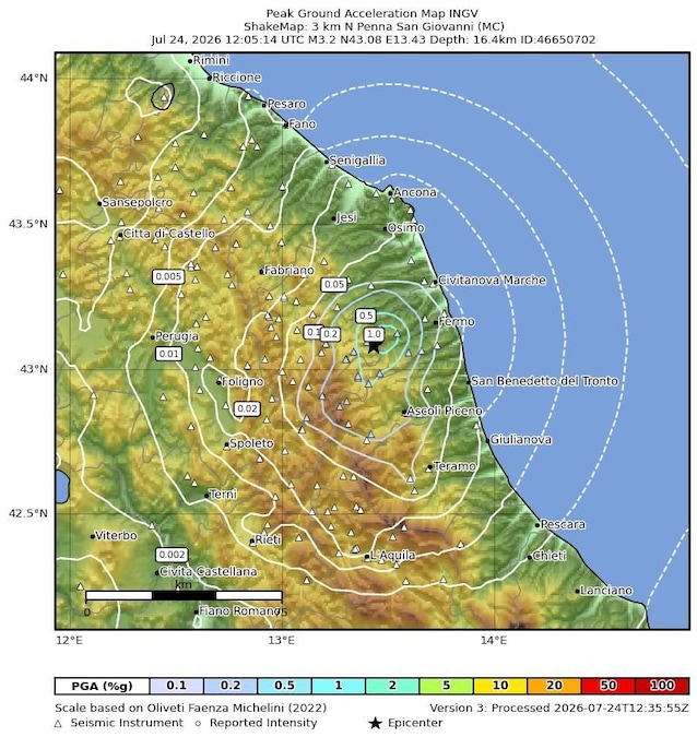 mappa di scuotimento
