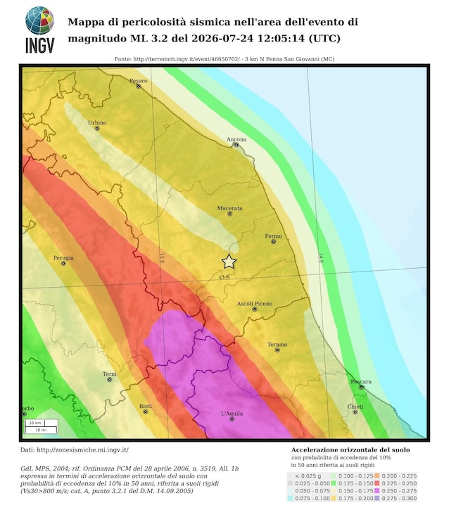 mappa pericolosità marche