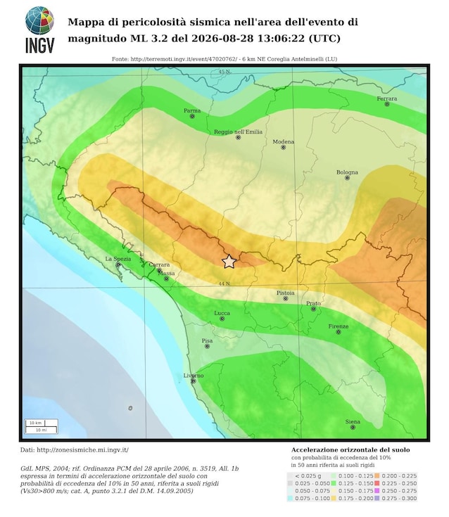 mappa pericolosità sismica