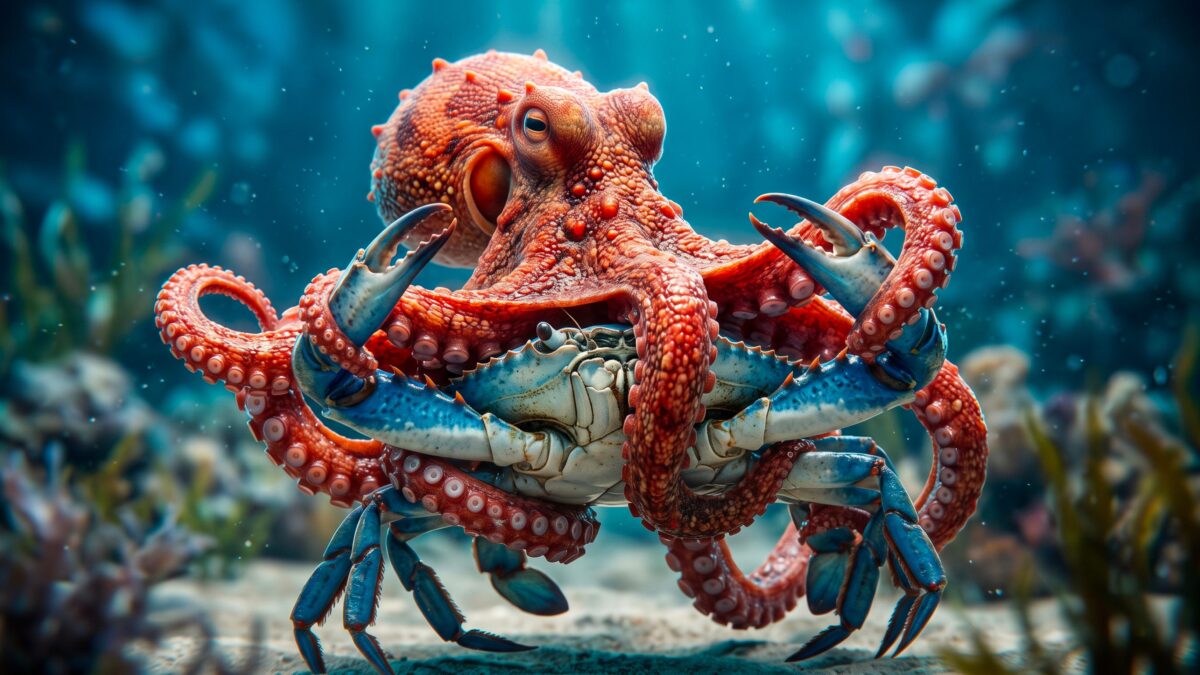 polpo granchio blu AI