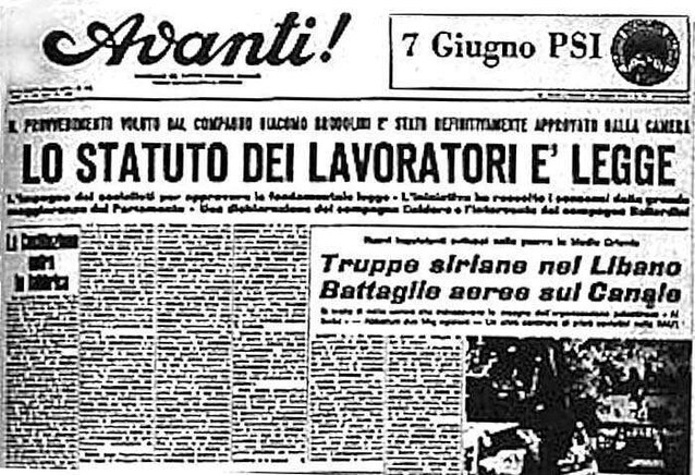 Approvazione dello Statuto dei lavoratori