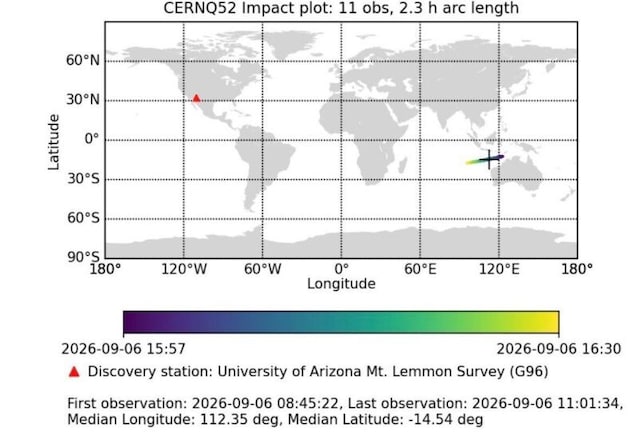 impatto asteroide 2026rw1