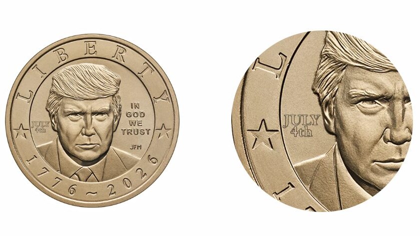 moneta 1 dollaro trump