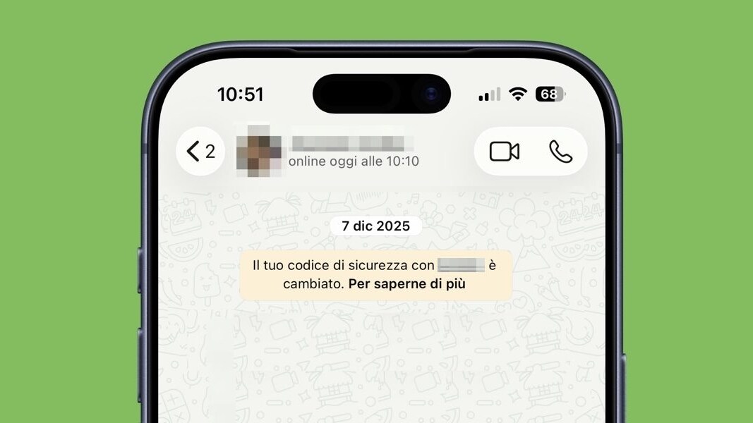 Codice di sicurezza WhatsApp cambiato