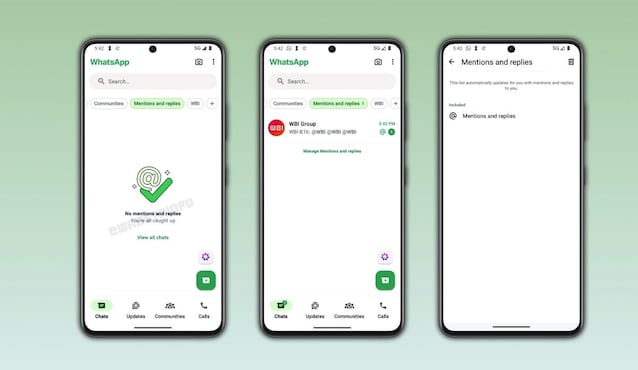 Filtro menzioni di WhatsApp.