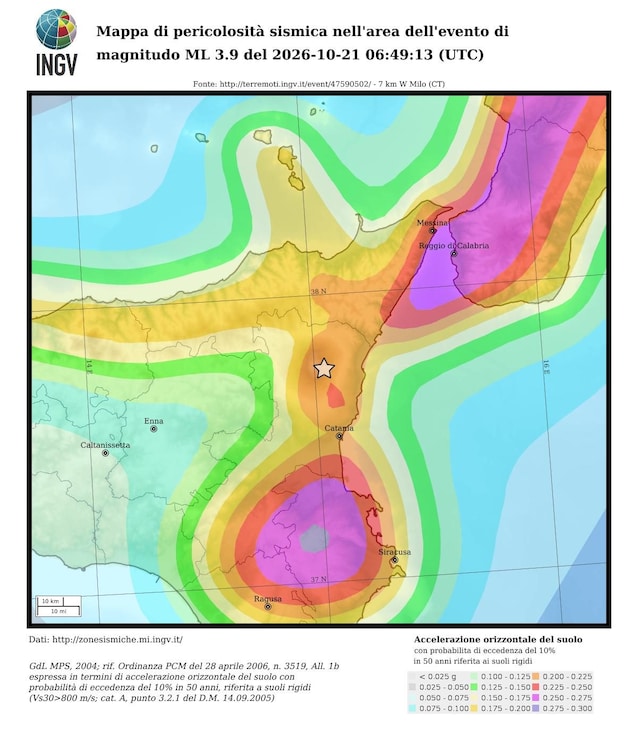 mappa di pericolosità sismica
